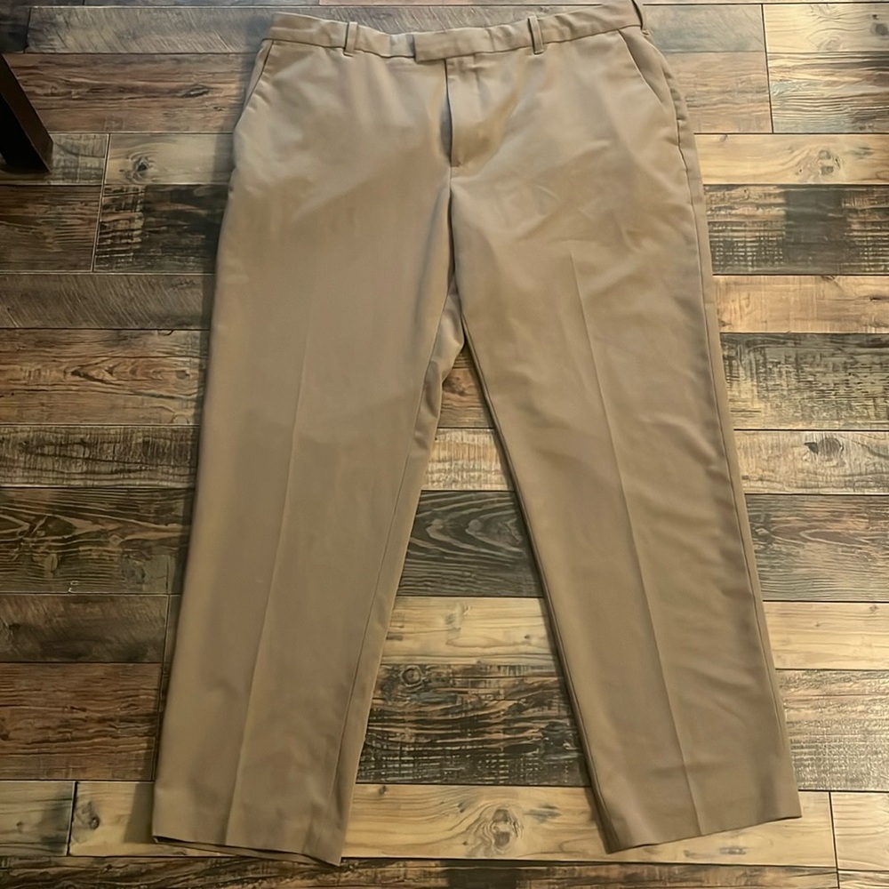Van Heusen flex straight tan pants 38 x 30